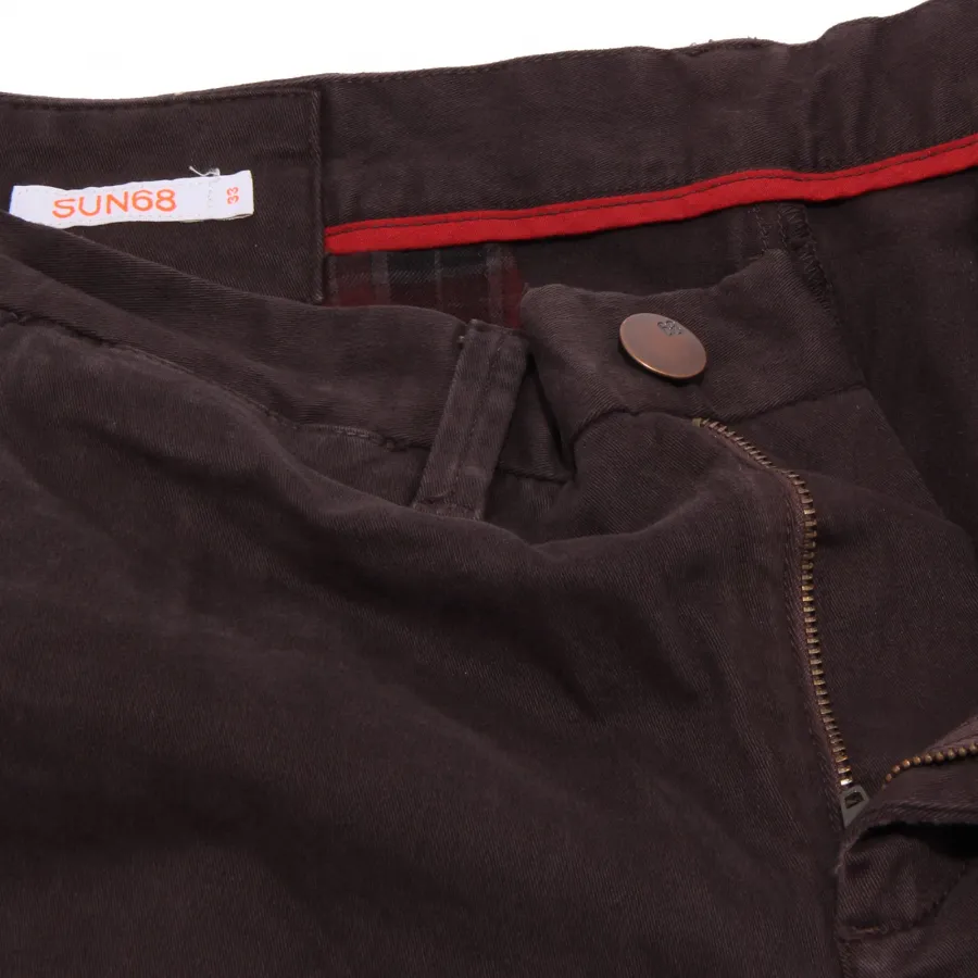 0472K pantalone uomo SUN 68 HEAVY COTTON charcoal GREY garment dyed jeans man