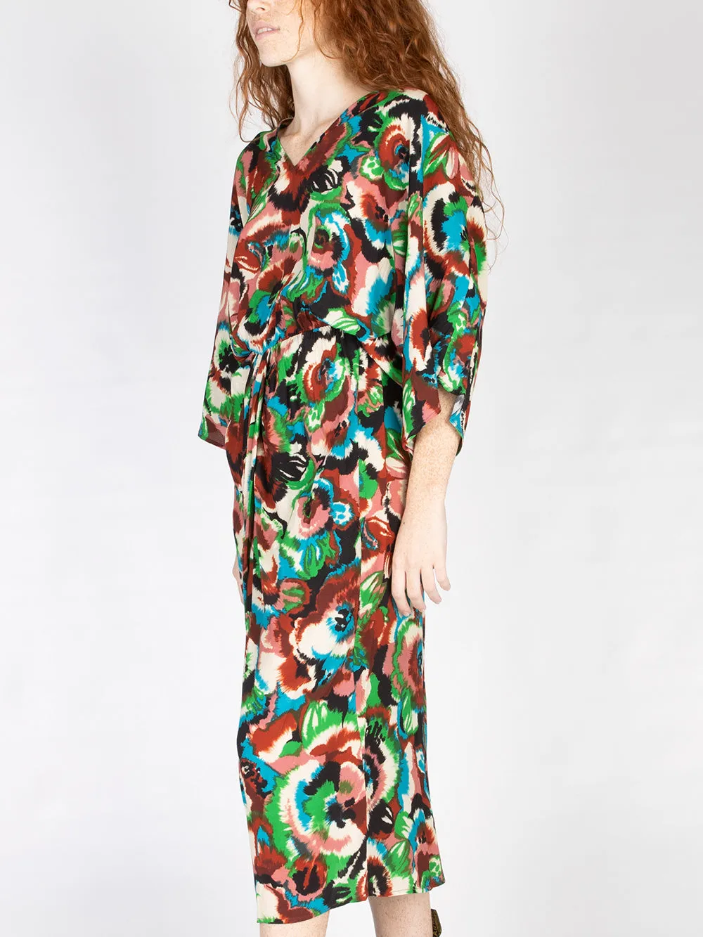 Abito midi con ruches