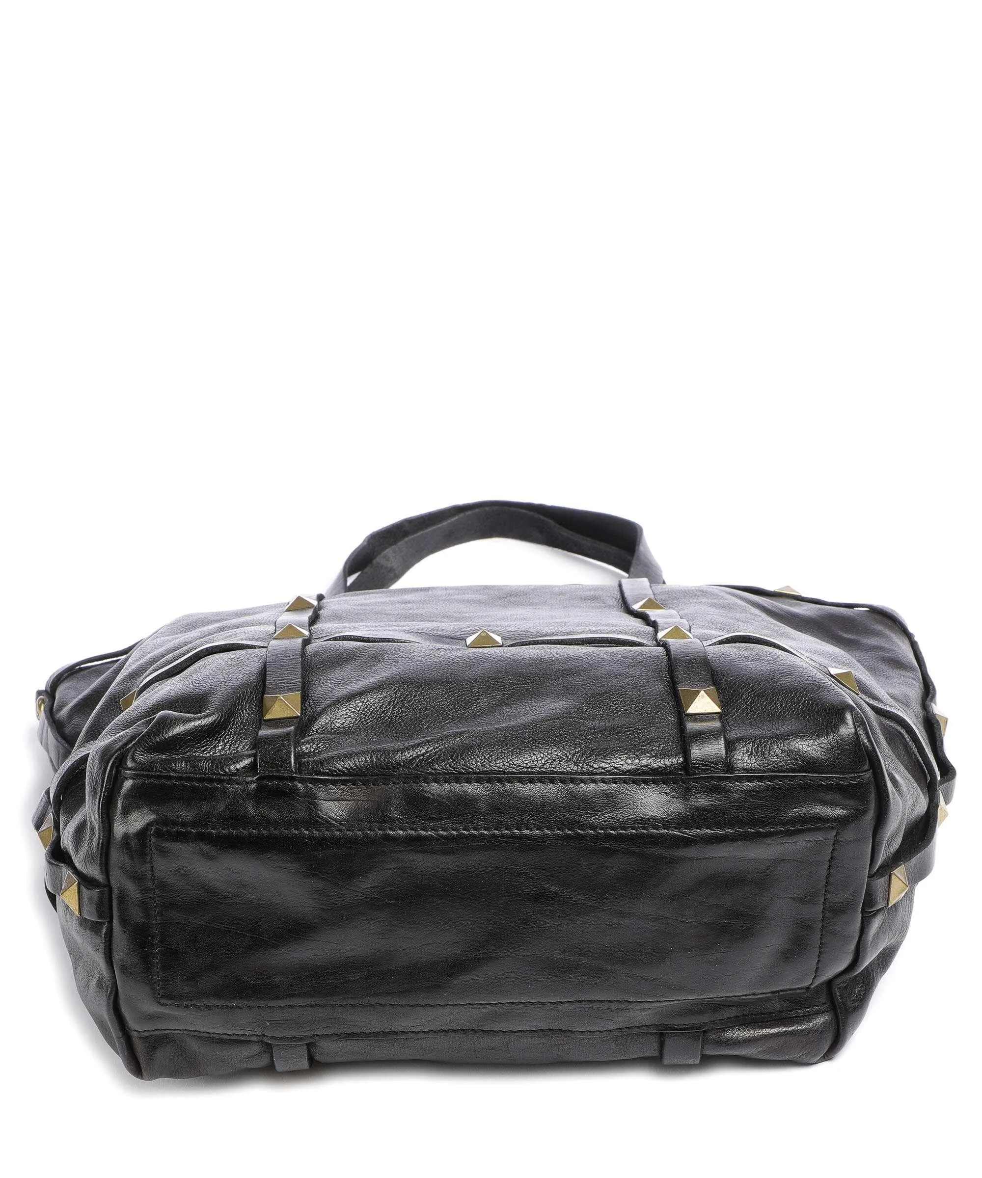  Campomaggi Prestige Borsa shopper pelle di vacchetta grana nero  