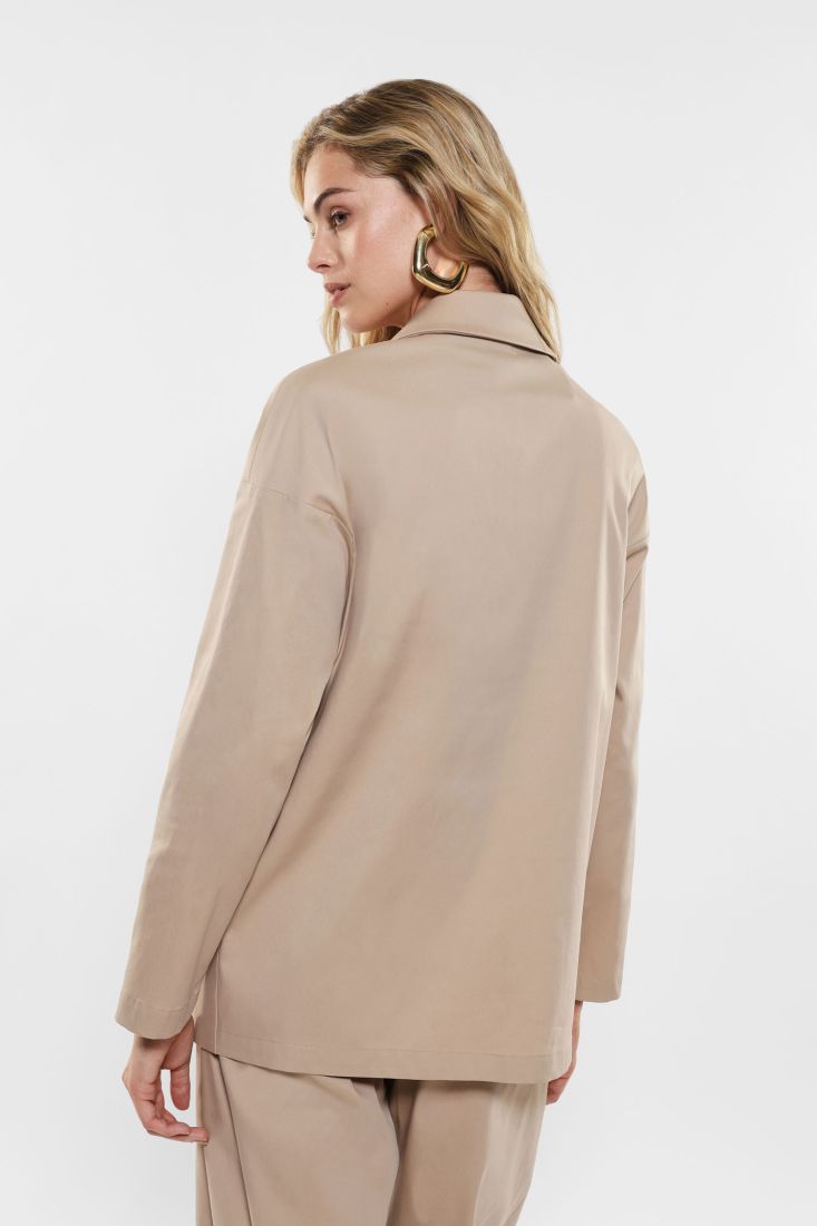 Giacca monopetto oversize con rever a lancia