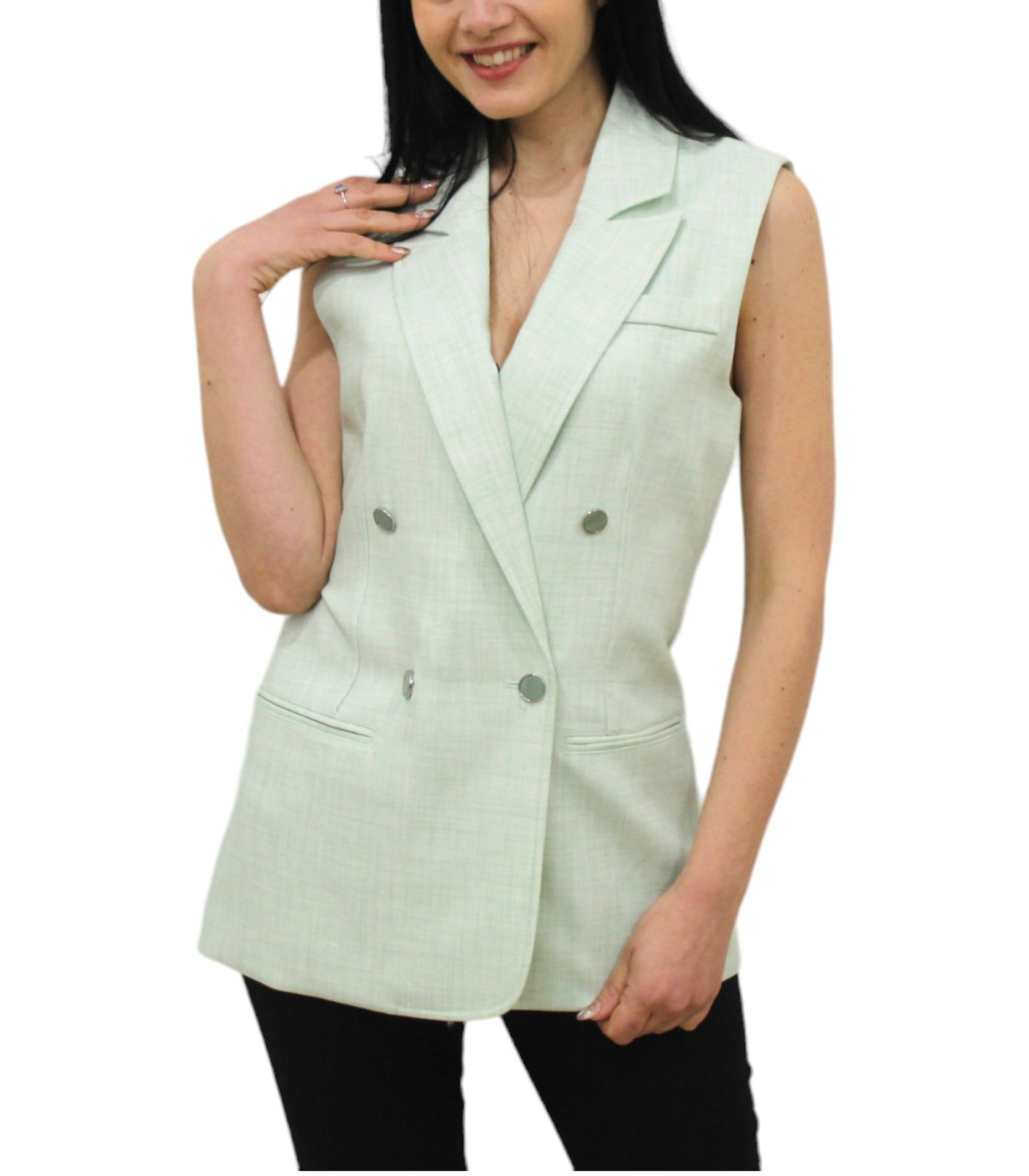Guess Donna Giacca Blazer Senza Maniche Corinne