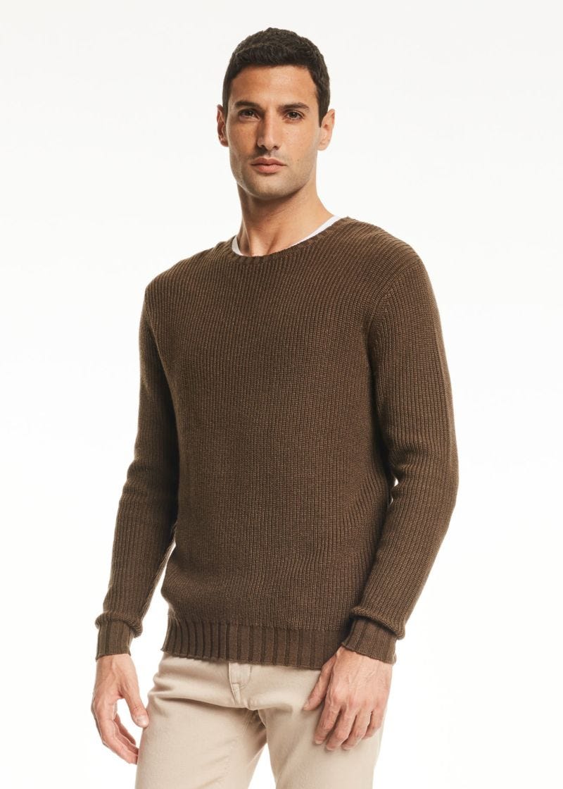 Maglione lavorato a coste
