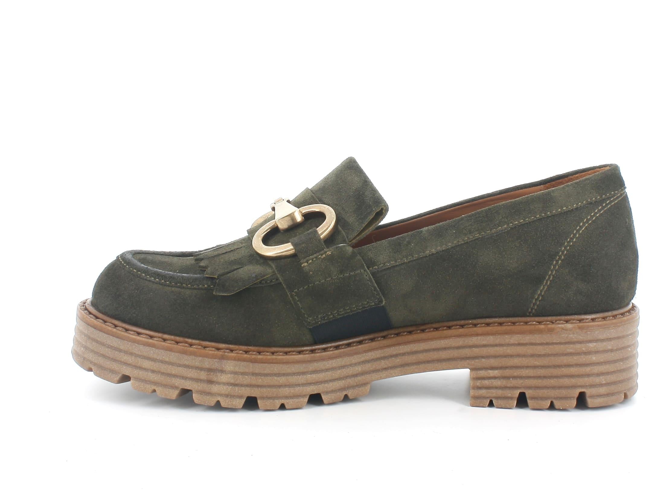Melluso donna mocassini camoscio verde