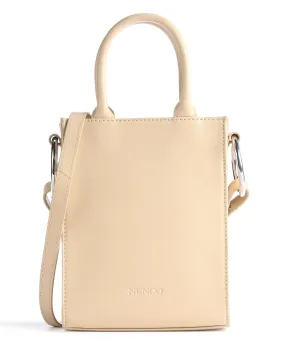  Núnoo Florence Moon Borsa a tracolla pelle di vitello grana beige  