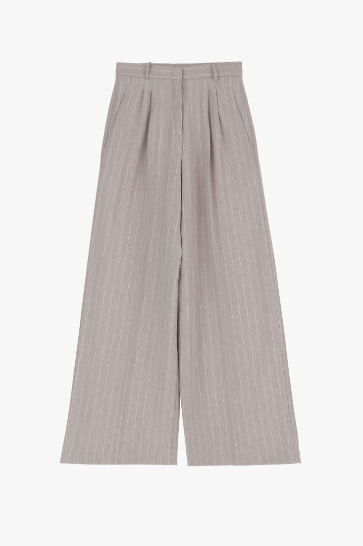 Pantaloni wide fit a righe