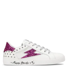  SEMERDJIAN - SMR   ROY - Sneakers basse con borchie e paillettes | Bianco