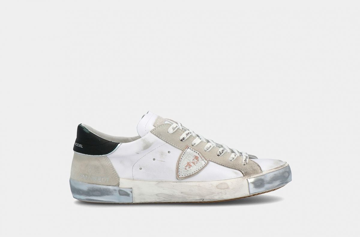 SNEAKERS Donna PHILIPPE MODEL PARIS PRLD MA02 PARIS FOXY LAMINE-BLANC-ARGENT