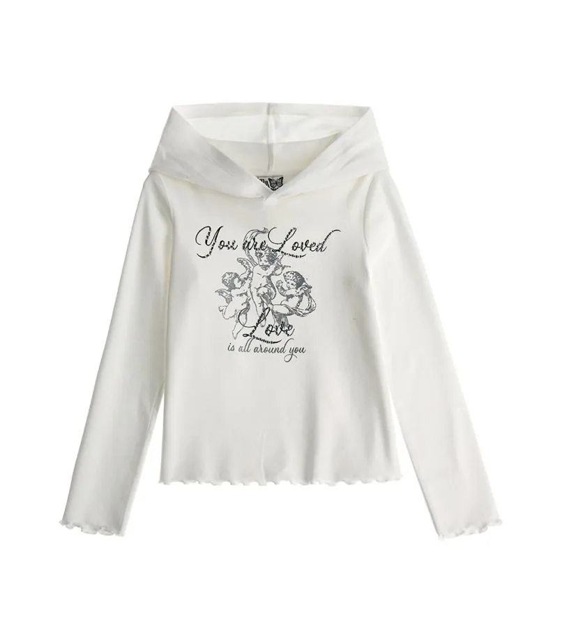 --T-shirt con cappuccio-